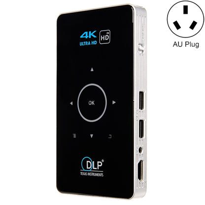 C6 1G+8G Android System Intelligent DLP HD Mini Projector Portable Home Mobile Phone Projector，, US Plug  (Black), EU Plug (Black), UK Plug (Black), AU Plug (Black), US Plug (White), AU Plug (White)
