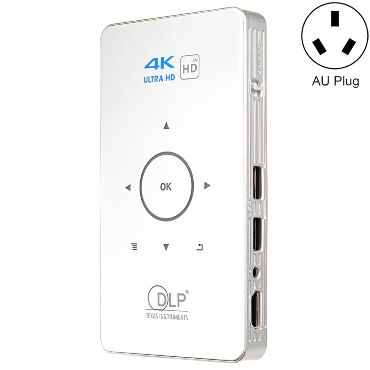 C6 1G+8G Android System Intelligent DLP HD Mini Projector Portable Home Mobile Phone Projector，
