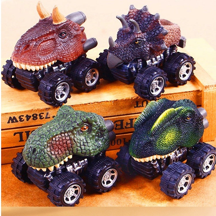 3 pièces Modèle de voiture jouet dinosaure pour enfants, mini voiture jouet à friction