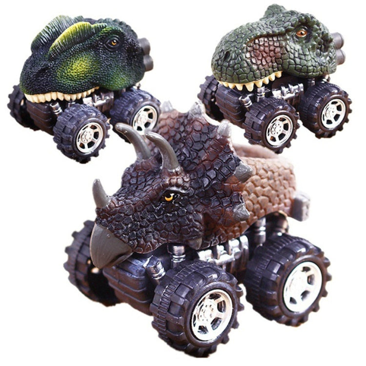 3 pièces Modèle de voiture jouet dinosaure pour enfants, mini voiture jouet à friction