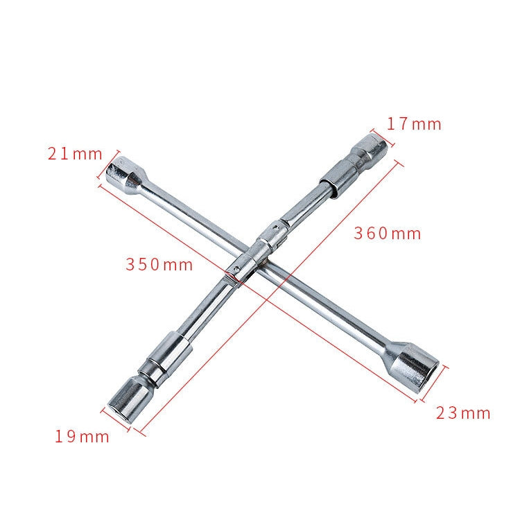 350mm Folding Cross Sleeve Car Tire Wrench, 350mm Folding Cross Wrench