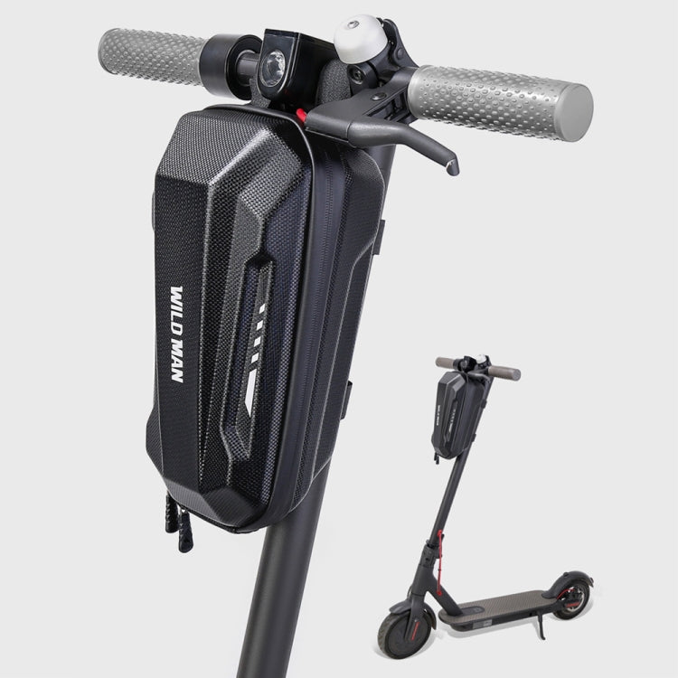 WILD MAN Electric Sooter Hard Shell EVA Front Bag Folding Bicycle Bag, 2L, 3L