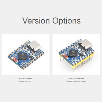 Waveshare ESP32-S3 Mini Development Board, Based On ESP32-S3FH4R2 Dual-Core Processor, without Header, with Header