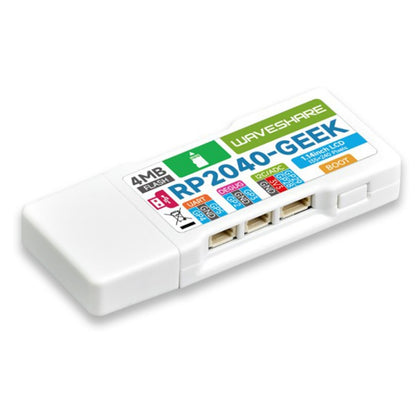 Carte de développement Waveshare 25394 RP2040-GEEK, basée sur le microcontrôleur RP2040, avec écran LCD couleur 1,14 pouce 65K