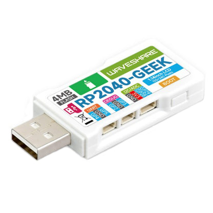 Carte de développement Waveshare 25394 RP2040-GEEK, basée sur le microcontrôleur RP2040, avec écran LCD couleur 1,14 pouce 65K