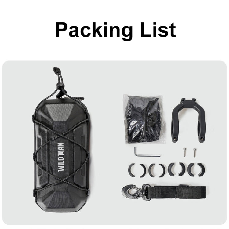 WILD MAN XT17 2L Bicycle EVA Hard Shell Front Bag Outdoor Cycling Handlebar Bag, XT17