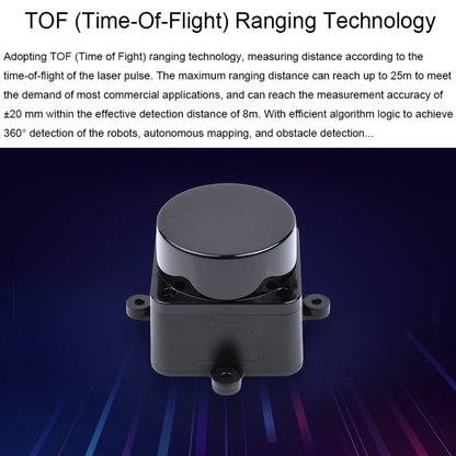 Waveshare 24782 DTOF Laser Lidar Sensor STL27L, 360 Degree Omni-Directional Lidar, UART Bus, 24782