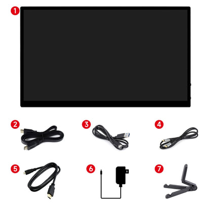 Waveshare 13.3 Inch 2K 2560×1440 HDMI/Type-C Display Interface AMOLED Touch Display, US Plug, EU Plug, UK Plug