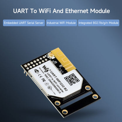 Module UART vers WiFi et Ethernet Waveshare 25116, module 802.11b/g/n intégré, 25116