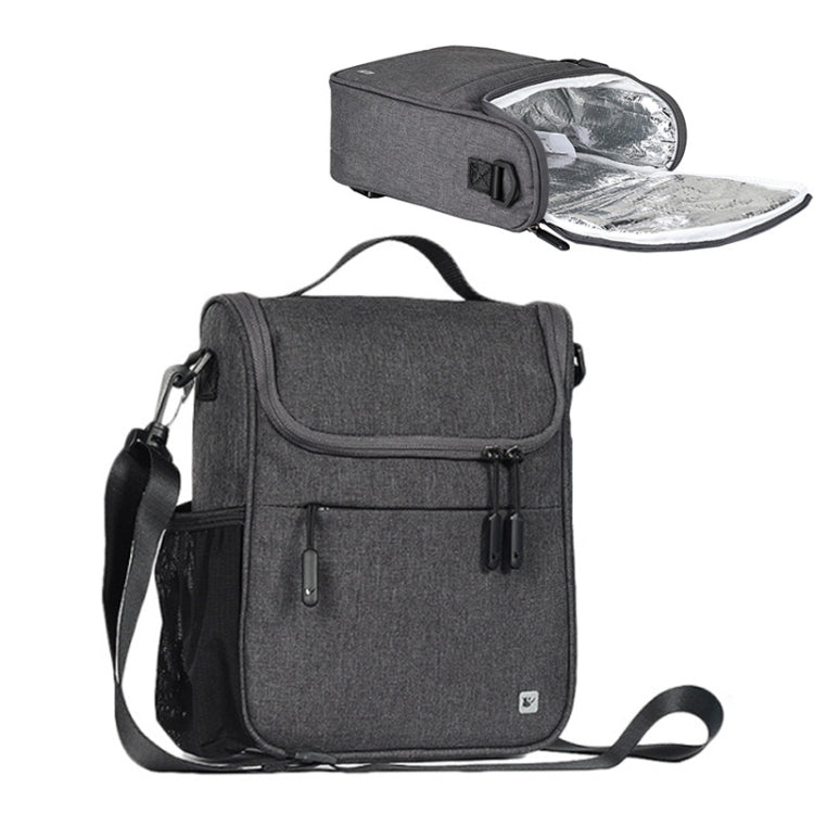 Rhinowalk RK18995 Large-capacity Aluminum Film Insulation Bicycle Head Bag with Rain Cover, Gray, Black