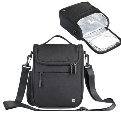 Rhinowalk RK18995 Large-capacity Aluminum Film Insulation Bicycle Head Bag with Rain Cover, Gray, Black