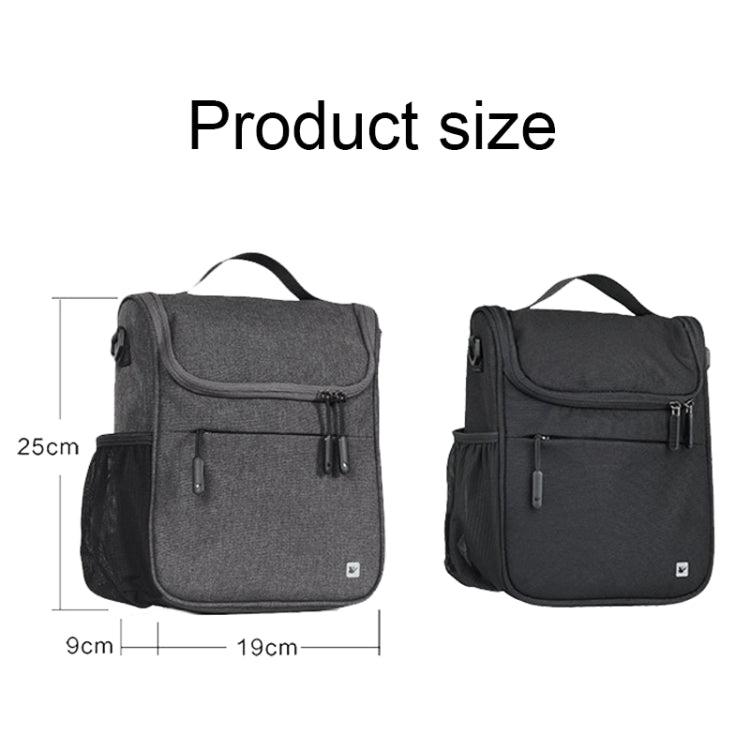 Rhinowalk RK18995 Large-capacity Aluminum Film Insulation Bicycle Head Bag with Rain Cover, Gray, Black