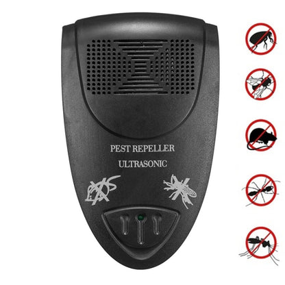 Répulsif anti-rongeurs électronique à ultrasons LI-3110, répulsif intelligent pour la maison, prise US (Noir), prise EU (Noir), prise UK (Noir)