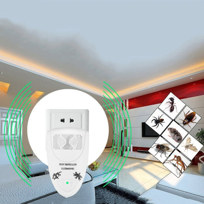 Répulsif anti-rongeurs électronique à ultrasons LI-3110, répulsif intelligent pour la maison, prise US (Noir), prise EU (Noir), prise UK (Noir)