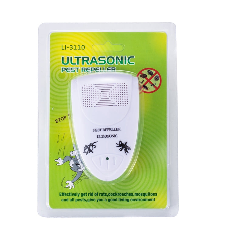 Répulsif anti-rongeurs électronique à ultrasons LI-3110, répulsif intelligent pour la maison, prise US (Noir), prise EU (Noir), prise UK (Noir)
