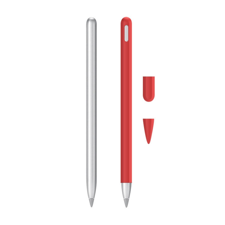 2 Sets 3 In 1 Stylus Silicone Protective Cover + Two-Color Pen Cap Set For Huawei M-Pencil