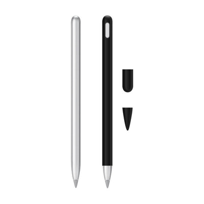 2 Sets 3 In 1 Stylus Silicone Protective Cover + Two-Color Pen Cap Set For Huawei M-Pencil