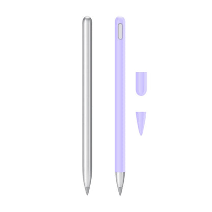 2 Sets 3 In 1 Stylus Silicone Protective Cover + Two-Color Pen Cap Set For Huawei M-Pencil, White, Pink, Red, Black, Gray, Lavender Purple, Mint Green, Matcha Green, Midnight Blue, Orange