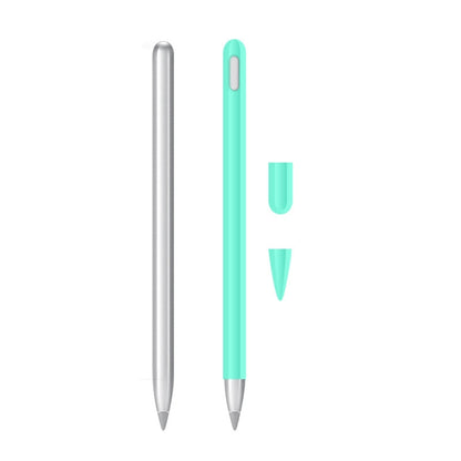2 Sets 3 In 1 Stylus Silicone Protective Cover + Two-Color Pen Cap Set For Huawei M-Pencil, White, Pink, Red, Black, Gray, Lavender Purple, Mint Green, Matcha Green, Midnight Blue, Orange