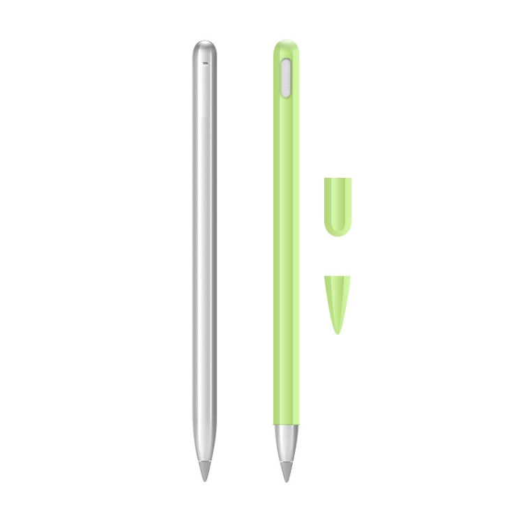 2 Sets 3 In 1 Stylus Silicone Protective Cover + Two-Color Pen Cap Set For Huawei M-Pencil, White, Pink, Red, Black, Gray, Lavender Purple, Mint Green, Matcha Green, Midnight Blue, Orange