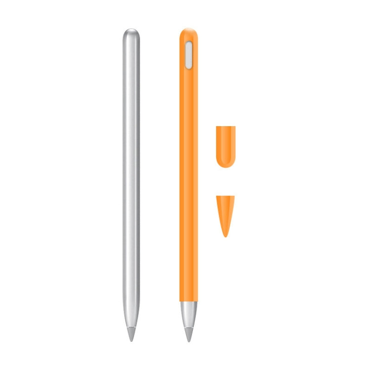 2 Sets 3 In 1 Stylus Silicone Protective Cover + Two-Color Pen Cap Set For Huawei M-Pencil, White, Pink, Red, Black, Gray, Lavender Purple, Mint Green, Matcha Green, Midnight Blue, Orange