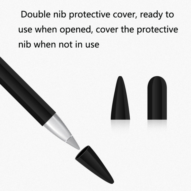 2 Sets 3 In 1 Stylus Silicone Protective Cover + Two-Color Pen Cap Set For Huawei M-Pencil, White, Pink, Red, Black, Gray, Lavender Purple, Mint Green, Matcha Green, Midnight Blue, Orange