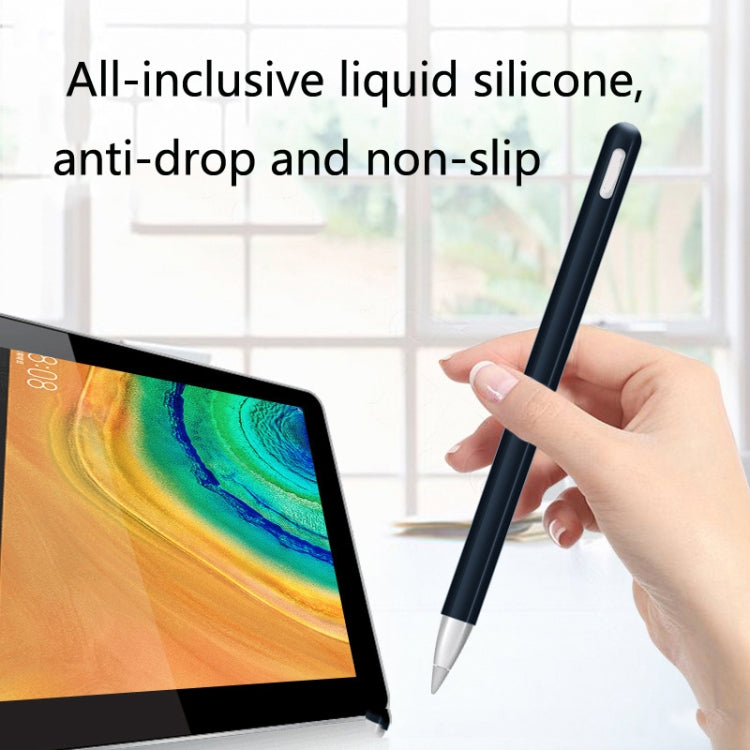 2 Sets 3 In 1 Stylus Silicone Protective Cover + Two-Color Pen Cap Set For Huawei M-Pencil, White, Pink, Red, Black, Gray, Lavender Purple, Mint Green, Matcha Green, Midnight Blue, Orange