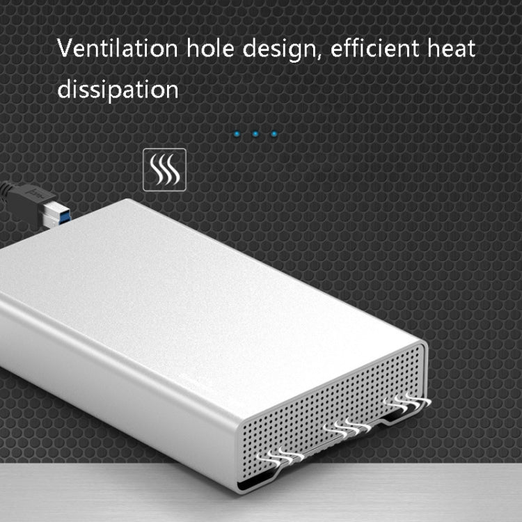 Blueendless U35Q 3.5 Inch Full Metal Mobile Hard Disk Box Type-C/Usb3.0 SATA Serial Desktop PC External Hard Disk Box, US Plug (USB 3.0 ), EU Plug (USB 3.0 ), UK Plug (USB 3.0 ), AU Plug (USB 3.0 ), US Plug (TYPE-C), EU Plug (TYPE-C), UK Plug (TYPE-C) ...