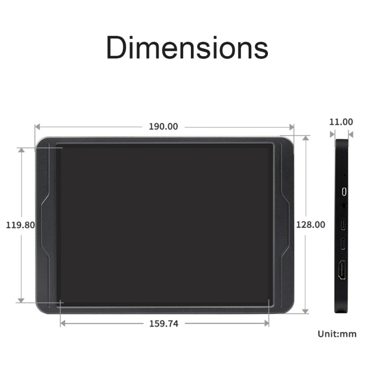 Écran tactile Waveshare 8 pouces 2K IPS 1536×2048 avec liaison optique et verre trempé, prise US, prise EU, prise UK