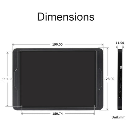 Écran tactile Waveshare 8 pouces 2K IPS 1536×2048 avec liaison optique et verre trempé, prise US, prise EU, prise UK