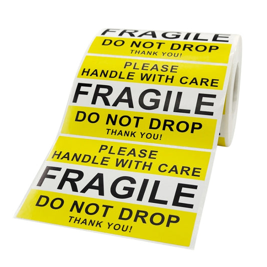 Handle With Care Fragile Warning Sticker Label, 2.5x4 inch
