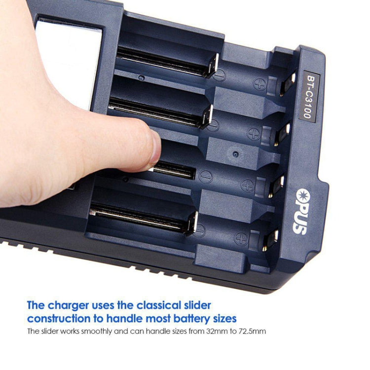 OPUS BT-C3100 Smart Smart Digital Intelligent 4-Slot Battery Charger