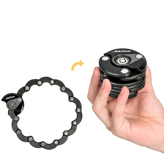 Antivol de vélo SAHOO pour VTT, antivol fixe pliable, antivol à chaîne, antivol créatif en forme de hamburger, SAHOO