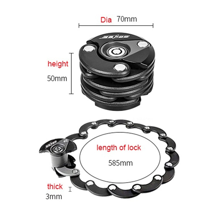 SAHOO Bicycle Anti-Theft Lock Mountain Bike Fixed Folding Lock Chain Lock Creative Hamburger Lock, SAHOO