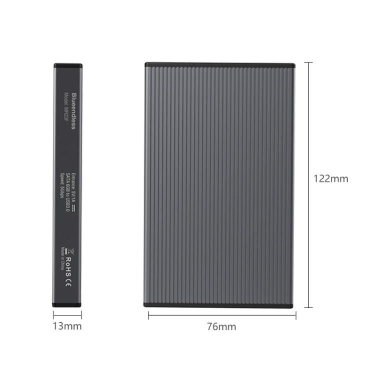 Blueendless 2.5 inch Mobile Hard Disk Box SATA Serial Port USB3.0 Free Tool SSD, Style:, MR23F -A Port, MR23F-C Port, MR23G -A Port, MR23G-C Port