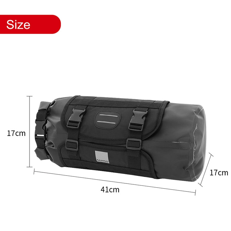 SAHOO 11L Sac avant de vélo agrandi, sac de guidon étanche et résistant à l'usure pour VTT avec clip en maille, sac de guidon SAHOO 11L