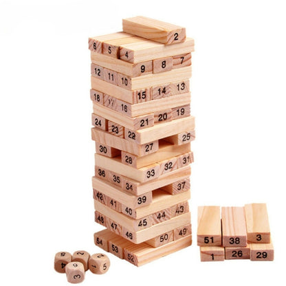 54 pièces/ensemble jouets éducatifs en blocs de construction pour enfants jeu d'empilement