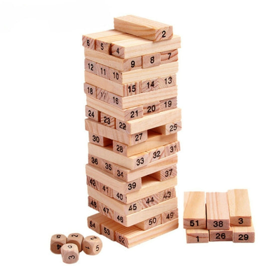 54 pièces/ensemble jouets éducatifs en blocs de construction pour enfants jeu d'empilement