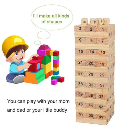 54 pièces/ensemble jouets éducatifs en blocs de construction pour enfants jeu d'empilement
