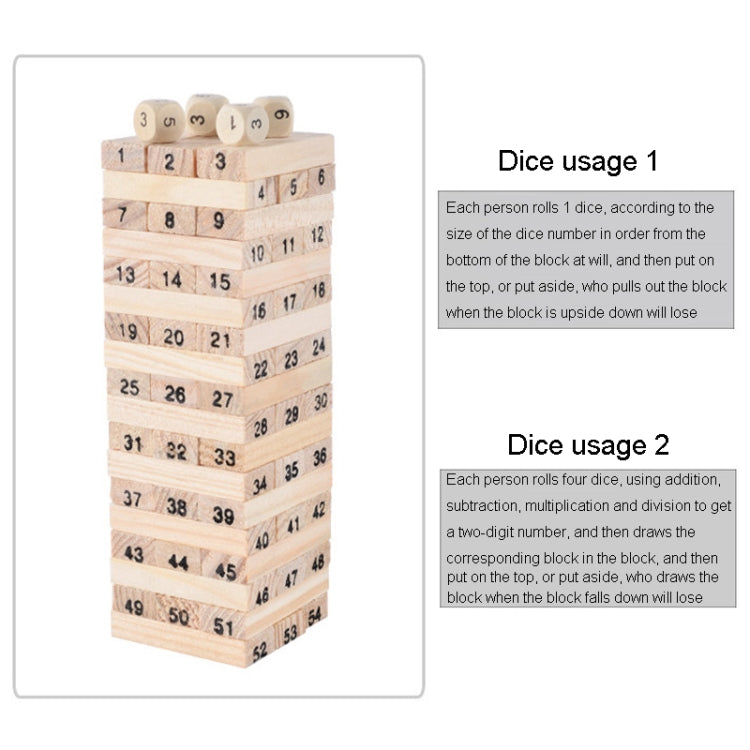 54 pièces/ensemble jouets éducatifs en blocs de construction pour enfants jeu d'empilement