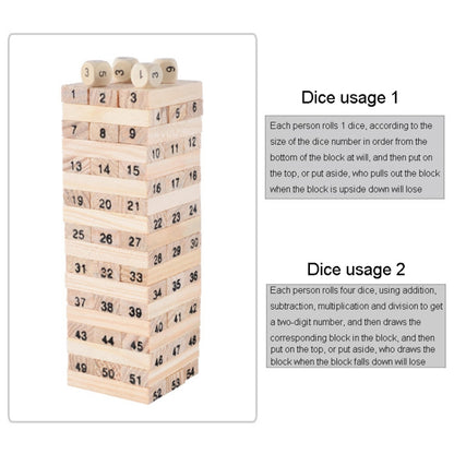 54 pièces/ensemble jouets éducatifs en blocs de construction pour enfants jeu d'empilement