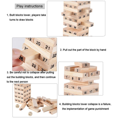 54 pièces/ensemble jouets éducatifs en blocs de construction pour enfants jeu d'empilement