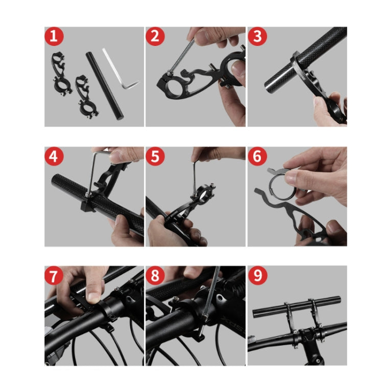 WEST BIKING YP0719246 Bicycle Light Code Table Extension Frame Specification:, Aluminum Alloy, Carbon Fiber