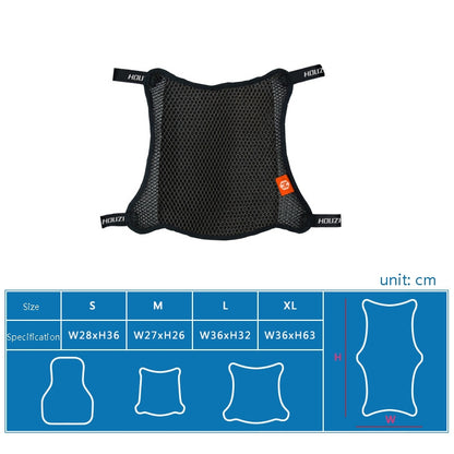 HOUZHI MTZT1010 Housse de Siège de Moto Respirante en Maille 3D Anti-Transpiration et Rafraîchissante, Isolation Solaire, Style:, Couche Simple S, Couche Simple XL, Double Couche S, Double Couche M, Double Couche L