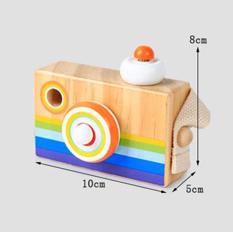 Mini appareil photo reflex numérique en bois de dessin animé, kaléidoscope, cadeau pour enfant, jouet amusant