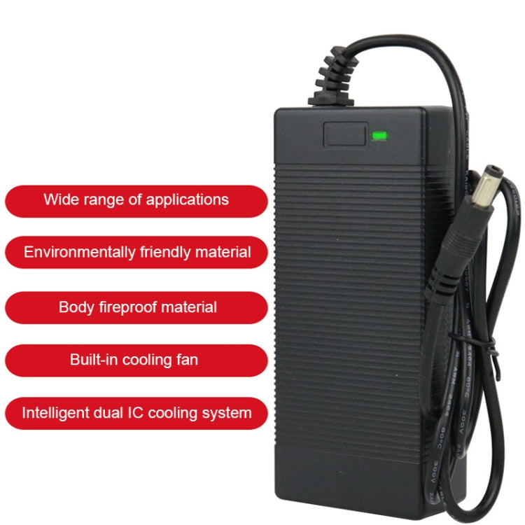 Chargeur de véhicule électrique 84 W 42 V/2 A avec contrôle intelligent de la température et dissipation de la chaleur, tête DC, tête 3 cœurs, tête Canon