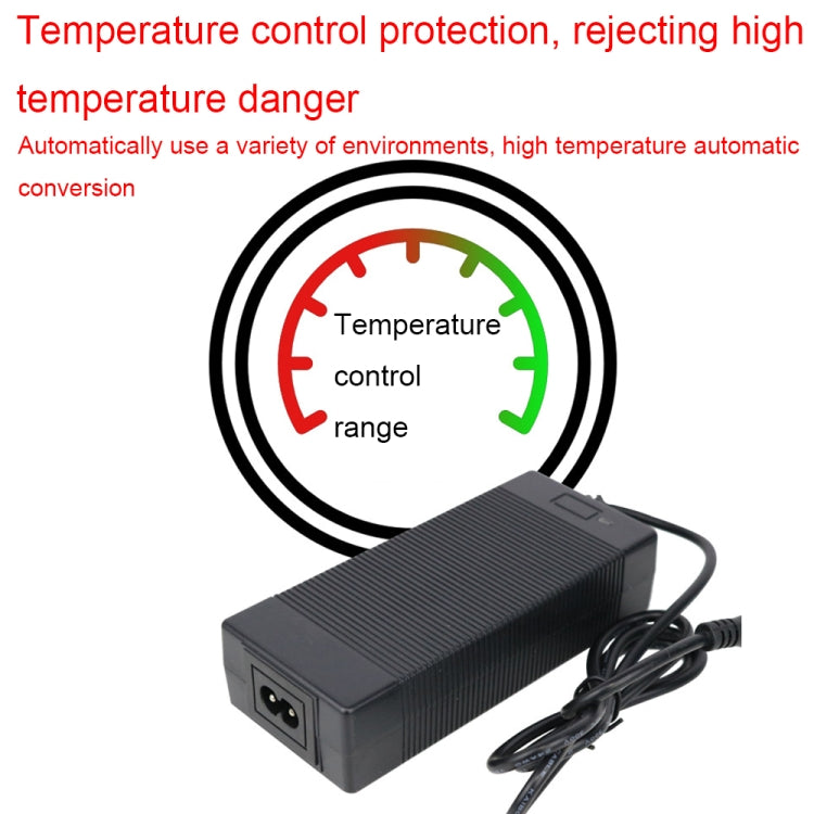 Chargeur de véhicule électrique 84 W 42 V/2 A avec contrôle intelligent de la température et dissipation de la chaleur, tête DC, tête 3 cœurs, tête Canon