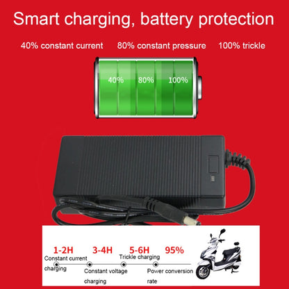 Chargeur de véhicule électrique 84 W 42 V/2 A avec contrôle intelligent de la température et dissipation de la chaleur, tête DC, tête 3 cœurs, tête Canon