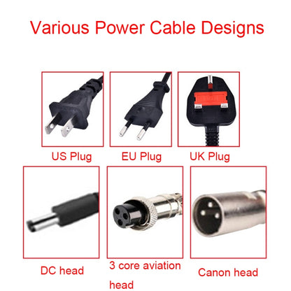 Chargeur de véhicule électrique 84 W 42 V/2 A avec contrôle intelligent de la température et dissipation de la chaleur, tête DC, tête 3 cœurs, tête Canon