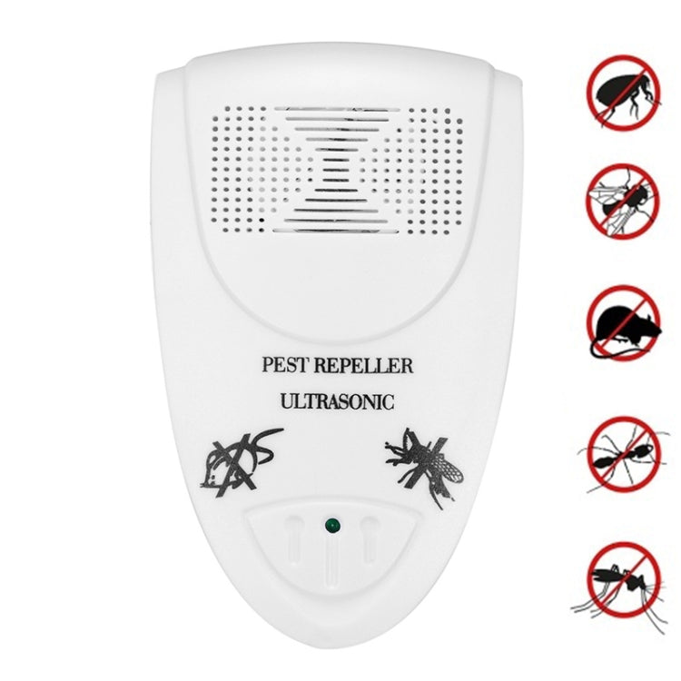 LI-3110 Répulsif anti-rongeurs ultrasonique électronique Répulsif intelligent anti-insectes pour la maison, Prise britannique (blanc), Prise américaine (blanc)